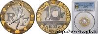 FRANKREICH 10 francs Génie de la Bastille, Belle Épreuve FUNFTE FRANZOSISCHE REPUBLIK Pessac 1993 (23mm, 6,50g, 6h) -