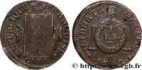 FRANKREICH 1 sol dit à la table de loi NATIONALKONVENT Metz 1793 (28,5mm, 11,89g, 6h) -