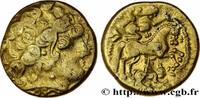 FRANKREICH Hémistatère au loup GALLIEN - AULERCI EBUROVICES (Region die Évreux) Évreux (27) c. 120-60 AC. (15,5mm, 3,71g, 2h) -