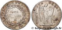 FRANKREICH Six livres dit au génie NATIONALKONVENT Lyon 1793 (38,5mm, 28,99g, 6h) -