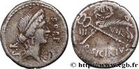 THE REPUBLIC (280 BC to 27 BC) Denier SICINIA Rome 49 AC. (17,5mm, 3,81g, 6h) -