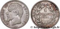 FRANKREICH 1 franc Napoléon III, tête nue ZWEITES KAISERREICH Strasbourg 1860 (23,02mm, 4,93g, 6h) -