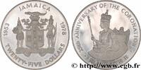 JAMAIKA 25 Dollars Proof 25e anniversaire du couronnement JAMAIKA 1978 (63mm, 136,08g, 12h) -
