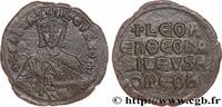THE MACEDONIAN DYNASTY (867-1081) Follis LEO VI DER WEISE Constantinople 886 (25,5mm, 6,05g, 6h) -