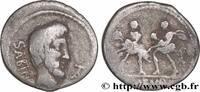 THE REPUBLIC (280 BC to 27 BC) Denier TITURIA Rome 89 AC. (17,5mm, 3,82g, 6h) -