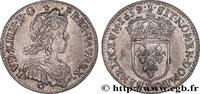 FRANKREICH Douzième d'écu, portrait à la mèche longue LOUIS XIV THE SUN KING Lyon 1659 (20mm, 2,18g, 6h) -