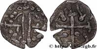 FRANKREICH Denier MÜNZEN DES MEROWINGISCHER - UNBEKANNT Atelier indéterminé VIIIe siècle (12mm, 1,22g, 1h) -