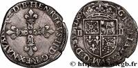 FRANKREICH Quart d'écu NAVARRE-BEARN - HENRY III Morlaàs 1586 (28,5mm, 9,24g, 5h) -