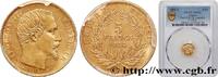 FRANKREICH 5 francs or Napoléon III, tête nue, petit module, ZWEITES KAISERREICH Paris 1854 (14mm, 1,61g, 6h) -