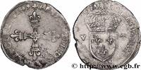 FRANKREICH Huitième d'écu, croix de face HENRY III Paris 1589 (27mm, 4,68g, 9h) -