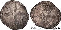 FRANKREICH Huitième d'écu, croix de face HENRY III Nantes 1578 (27,5mm, 4,62g, 3h) -
