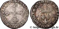 FRANKREICH Huitième d'écu, croix de face HENRY III Rennes 1579 (25,5mm, 4,58g, 12h) -