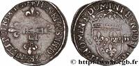 FRANKREICH Huitième d'écu, croix de face HENRY III La Rochelle 1584 (26mm, 4,84g, 1h) -
