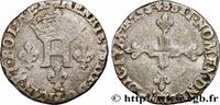 FRANKREICH Double sol parisis, 2e type HENRY III Troyes 1584 (24,5mm, 4,01g, 6h) -