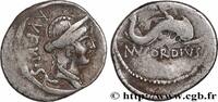 THE REPUBLIC (280 BC to 27 BC) Denier CORDIA Rome 46 AC. (19mm, 3,91g, 3h) -