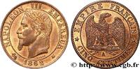 FRANKREICH Cinq centimes Napoléon III, tête laurée ZWEITES KAISERREICH Paris 1862 (25mm, 5,01g, 6h) -