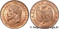FRANKREICH Cinq centimes Napoléon III, tête laurée ZWEITES KAISERREICH Strasbourg 1862 (25mm, 5,00g, 6h) -