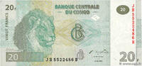 DEMOKRATISCHE REPUBLIK KONGO 20 Francs DEMOKRATISCHE REPUBLIK KONGO 20 Francs 2003 ST -