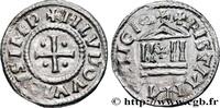 FRANKREICH Denier à la légende chrétienne LUDWIG DER FROMME Atelier indéterminé s.m. (21,5mm, 1,64g, 10h) -