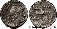 THE REPUBLIC (280 BC to 27 BC) Denier RUBRIA Rome 87 AC. (17,5mm, 3,96g, 11h) -