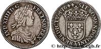 FRANKREICH Douzième d'écu, portrait à la mèche courte LOUIS XIV THE SUN KING Paris, Monnaie du Louvre 1644 (20mm, 2,20g, 6h) -
