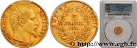 FRANKREICH 5 francs or Napoléon III, tête nue, petit module, ZWEITES KAISERREICH Paris 1854 (14mm, 1,61g, 6h) -