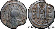 THE EMPIRE FROM ANASTASIUS TO MAURICE TIBERIUS (49 Follis JUSTINIANUS I Constantinople 554-555 (31mm, 16,36g, 6h) -