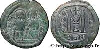 THE EMPIRE FROM ANASTASIUS TO MAURICE TIBERIUS (49 Follis JUSTINUS II und SOPHIE Constantinople 565-566 (30,5mm, 14,74g, 6h) -