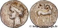 FRANKREICH Demi shekel au cheval retourné HISPANO-KARTHAGISCHEN Espagne, Carthagène (Murcie) 220-215 AC (16,5mm, 3,40g, 12h) -