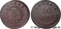 FRANKREICH 10 cent. Anvers au double L, frappe de l’atelier d LUDWIG XVIII Anvers 1814 (34,88mm, 25,34g, 6h) -