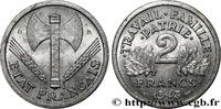 FRANKREICH 2 francs Francisque ETAT FRANÇAIS Beaumont-Le-Roger 1943 (27mm, 2,20g, 6h) -