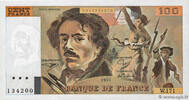 FRANKREICH 100 Francs DELACROIX imprimé en continu FRANKREICH 100 Francs DELACROIX imprimé en continu 1991 fST+ -