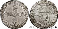 FRANKREICH Quart d'écu, titulature côté croix LOUIS XIV THE SUN KING Angers 1643 (29,5mm, 9,64g, 6h) -