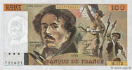 FRANKREICH 100 Francs DELACROIX imprimé en continu FRANKREICH 100 Francs DELACROIX imprimé en continu 1991 fST+ -