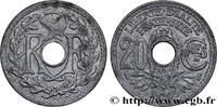 FRANKREICH 20 centimes Lindauer PROVISORY GOVERNEMENT OF THE FRENCH REPUBLIC Beaumont-le-Roger 1945 (24,5mm, 3,10g, 6h) -