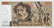 FRANKREICH 100 Francs DELACROIX imprimé en continu FRANKREICH 100 Francs DELACROIX imprimé en continu 1991 fST+ -