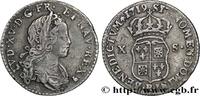 FRANKREICH X sols de Navarre LOUIS XV THE WELL-BELOVED Orléans 1719 (19mm, 1,98g, 6h) -