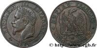 FRANKREICH Cinq centimes Napoléon III, tête laurée ZWEITES KAISERREICH Strasbourg 1861 (25mm, 4,99g, 6h) -