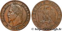 FRANKREICH Cinq centimes Napoléon III, tête laurée ZWEITES KAISERREICH Paris 1861 (25,29mm, 5,02g, 6h) -