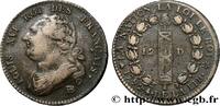 FRANKREICH 12 deniers dit au faisceau, type FRANÇAIS LOUIS XVI Strasbourg 1792 (29mm, 10,66g, 6h) -