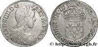 FRANKREICH Demi-écu, portrait à la mèche longue LOUIS XIV THE SUN KING Angers 1651 (31,5mm, 13,54g, 6h) -