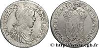 FRANKREICH Demi-écu, portrait à la mèche longue LOUIS XIV THE SUN KING Rennes 1650 (32,5mm, 13,46g, 6h) -
