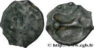 FRANKREICH Potin au profil à la croix GALLIEN - NORDGALLIEN - ÆDUI (BIBRACTE, Region die Mont-Beuvray) Autun (71) Ier siècle avant J.-C. (19mm, 2,79g, 3h) -