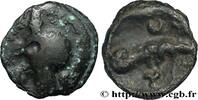 FRANKREICH Potin dégénéré aux croissants et à la triskèle LOIRE MOYENNE c. 60-40 AC. (17,5mm, 3,01g, 3h) -