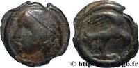 FRANKREICH Potin à la tête casquée et à l’aigle à droite GALLIEN - CARNUTES (Region die Beauce) Chartres (28) Ier siècle avant J.-C. (18,50mm, 4,19g, 11h) -
