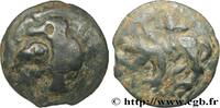 FRANKREICH Potin à la tête diabolique et au loup GALLIEN - CARNUTES (Region die Beauce) Chartres (28) Ier siècle avant J.-C. (16,5mm, 4,22g, 9h) -