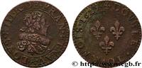 FRANKREICH Double tournois, type 6 de Paris LOUIS XIII Paris 1629 (20,5mm, 2,69g, 6h) -