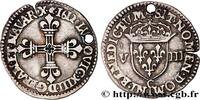 FRANKREICH Huitième d'écu, à la croix fleurdelisée, titulatur LOUIS XIII Saint-Lô 1612 (25,5mm, 4,63g, 9h) -