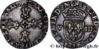 FRANKREICH Huitième d'écu, croix feuillue de face HENRY IV Bayonne 1597 (24mm, 4,78g, 8h) -