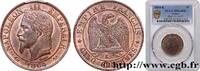 FRANKREICH Cinq centimes Napoléon III, tête laurée ZWEITES KAISERREICH Bordeaux 1864 (25,19mm, 5g, 6h) -